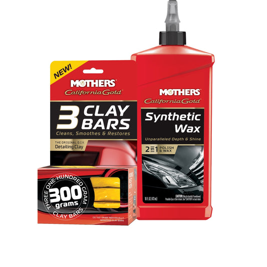 3 CLAY BARS + SYNTHETIC WAX BUNDLE